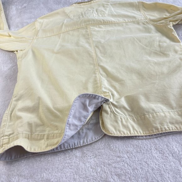VTG Columbia Denim Jean Jacket Womens Size L Yellow Button Up Pockets Outdoors - Picture 12 of 16